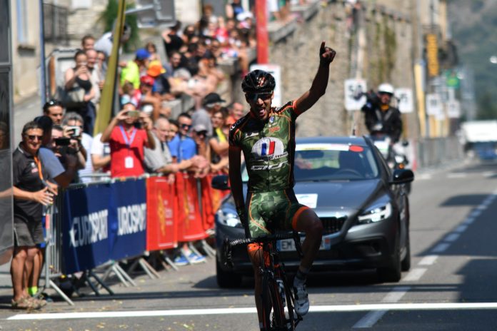 Julien Loubet s'est offert une superbe victoire au terme de la première étape de la Route du Sud 2017. Le coureur de l'Armée de Terre a