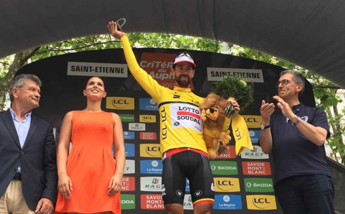 Thomas de Gendt endosse le premier maillot jaune du Critérium du Dauphiné 2017