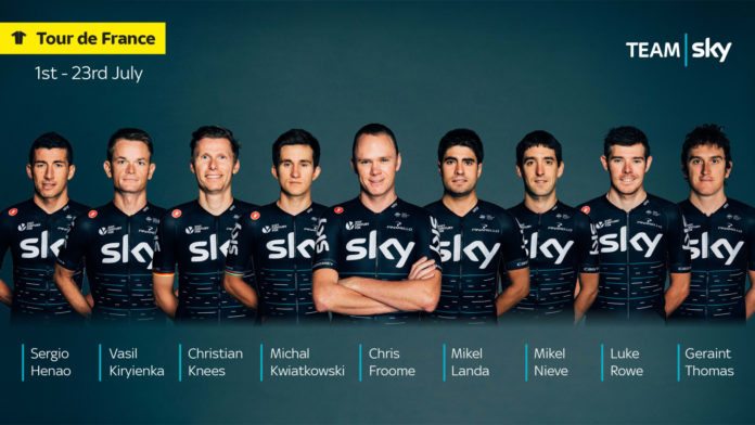 L'effectif de l'équipe Sky pour le Tour de France 2017 est désormais connu. Le Britannique Chris Froome y sera épaulé par Mikel Landa,