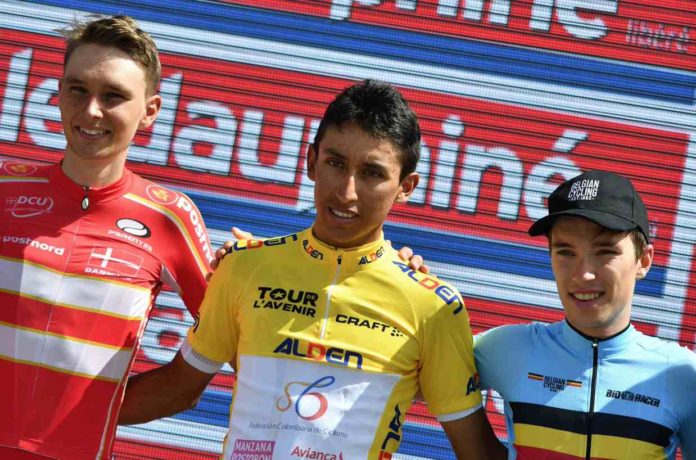 Bernal remporte le Tour de l'Avenir 2017 podium