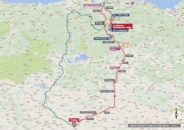 Vuelta 2017 carte du parcours étape 17