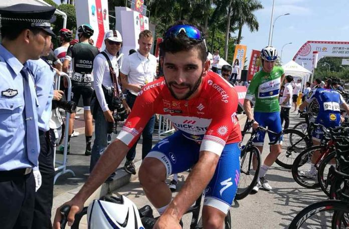 Fernando Gaviria a connu une chute sur le Tour de San Juan
