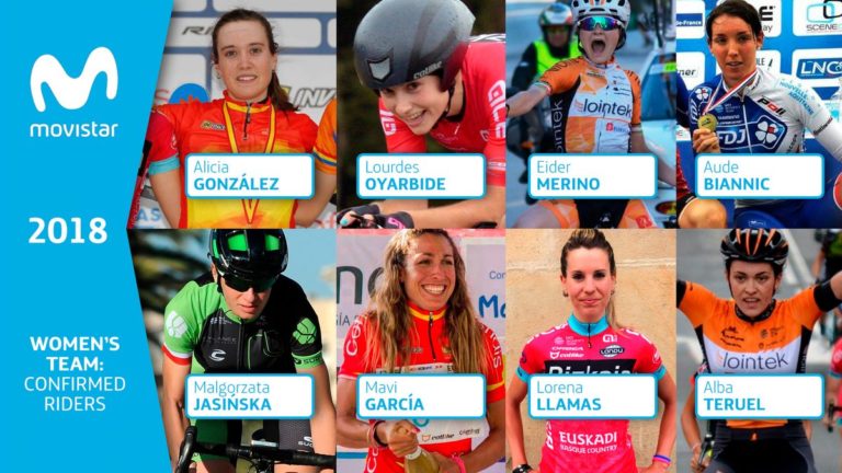 Huit coureurs pour l’équipe cycliste féminine Movistar en 2018