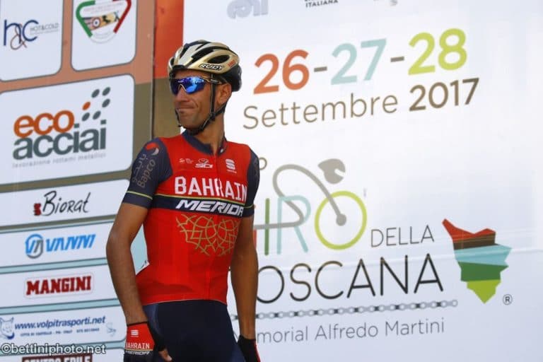 Bahrain Merida avec Vincenzo Nibali sur la Flèche Wallonne