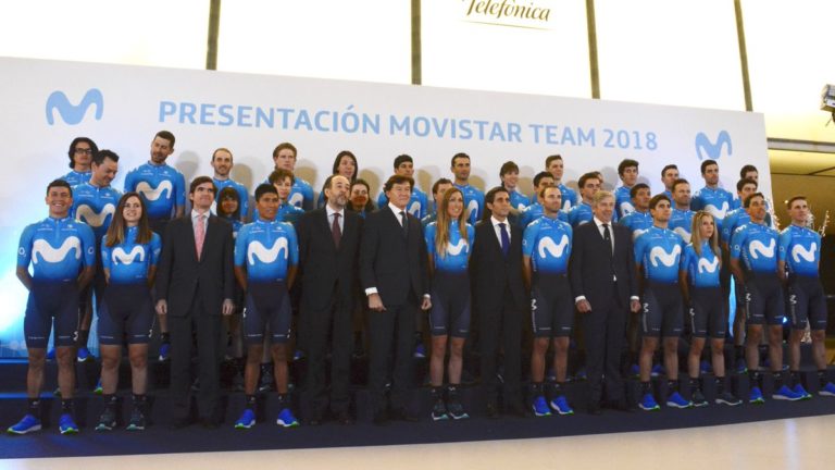 L’équipe Movistar masculine et féminine réunis à Madrid