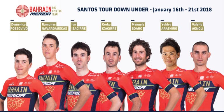 Tour Down Under : Bahrain-Merida avec Pozzovivo et les frères Izagirre