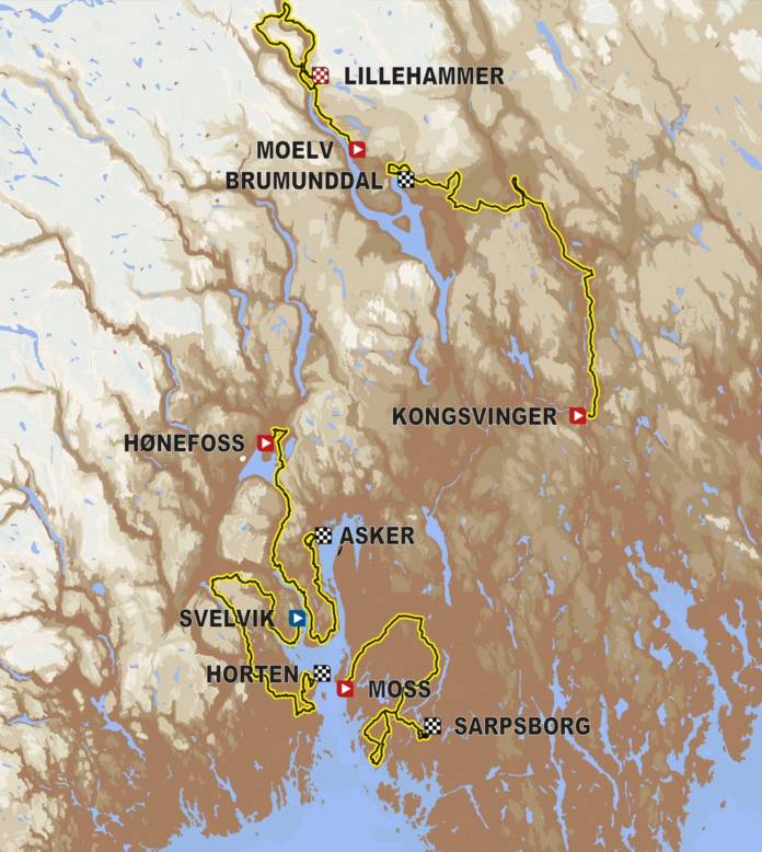 Le Tour de Norvège 2018 parcours