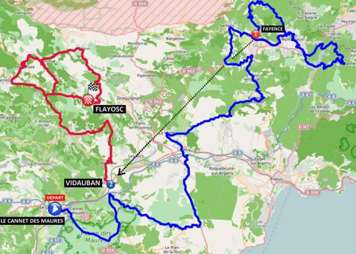 Tour du Haut-Var 2018 parcours des deux étapes