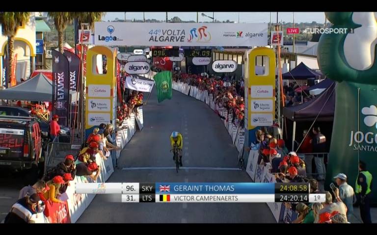 Geraint Thomas gagne le contre-la-montre du Tour d’Algarve