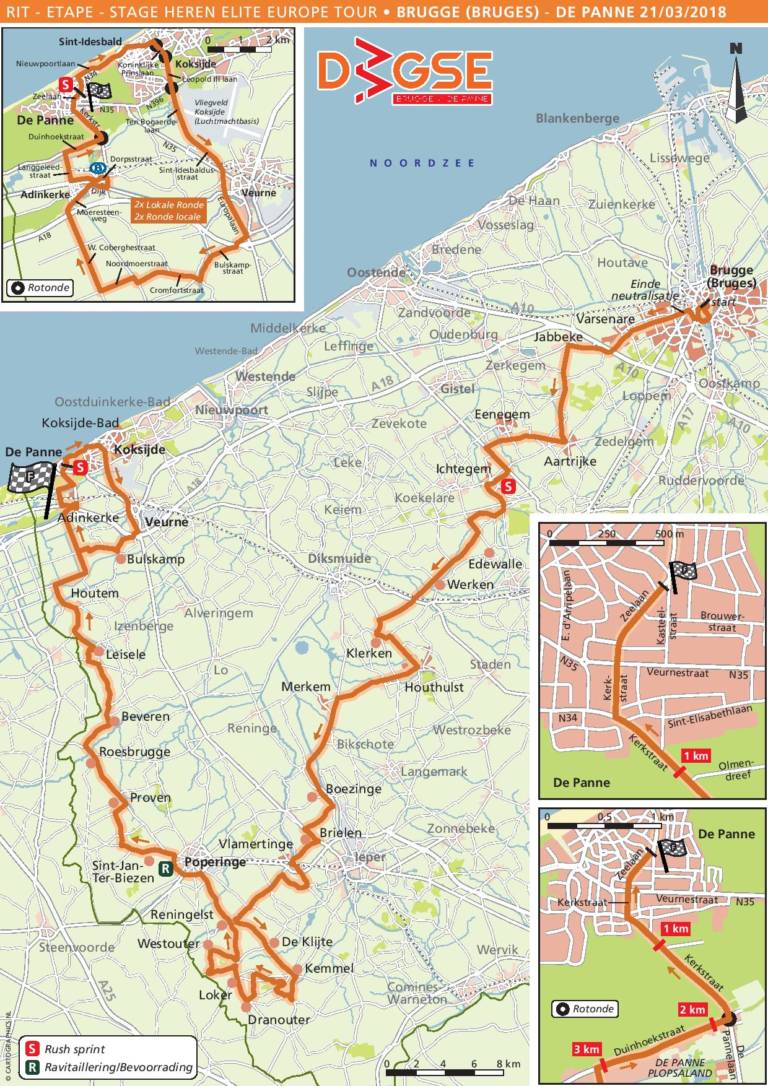 Présentation du parcours des Trois Jours de La Panne 2018