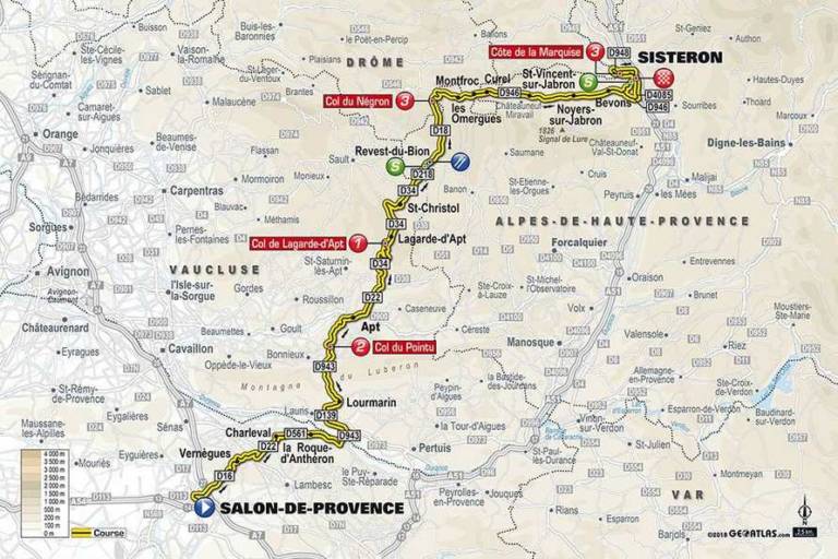 Présentation étape 5 Paris Nice 2018 (Salon-de-Provence – Sisteron)