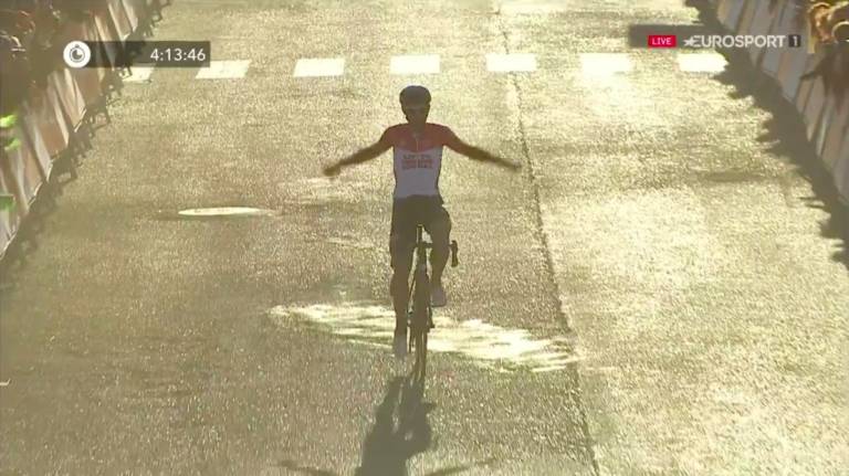Numéro en solitaire de Thomas De Gendt sur le Tour de Catalogne