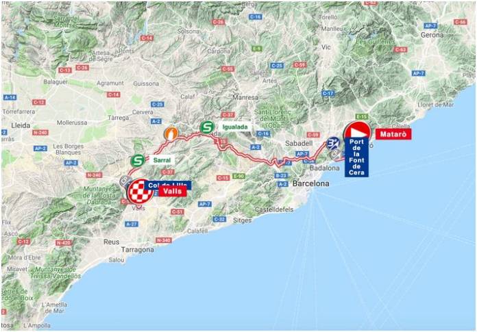 Tour de Catalogne 2018 étape 2 parcours