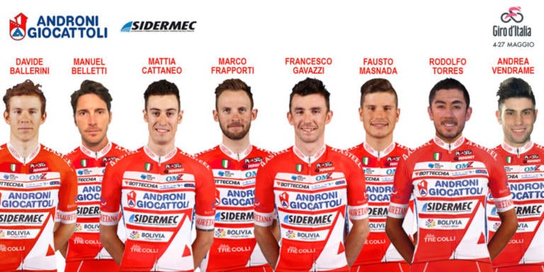 La formation Androni-Sidermec donne sa composition pour le Tour d’Italie 2018