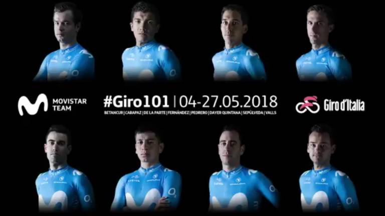 Movistar a dévoilé la composition de son équipe pour le Tour d’Italie 2018