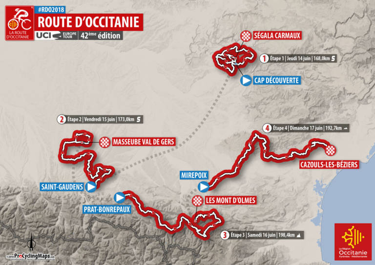 Parcours et équipes de la Route d’Occitanie 2018 (ex-Route du Sud) ont été dévoilés