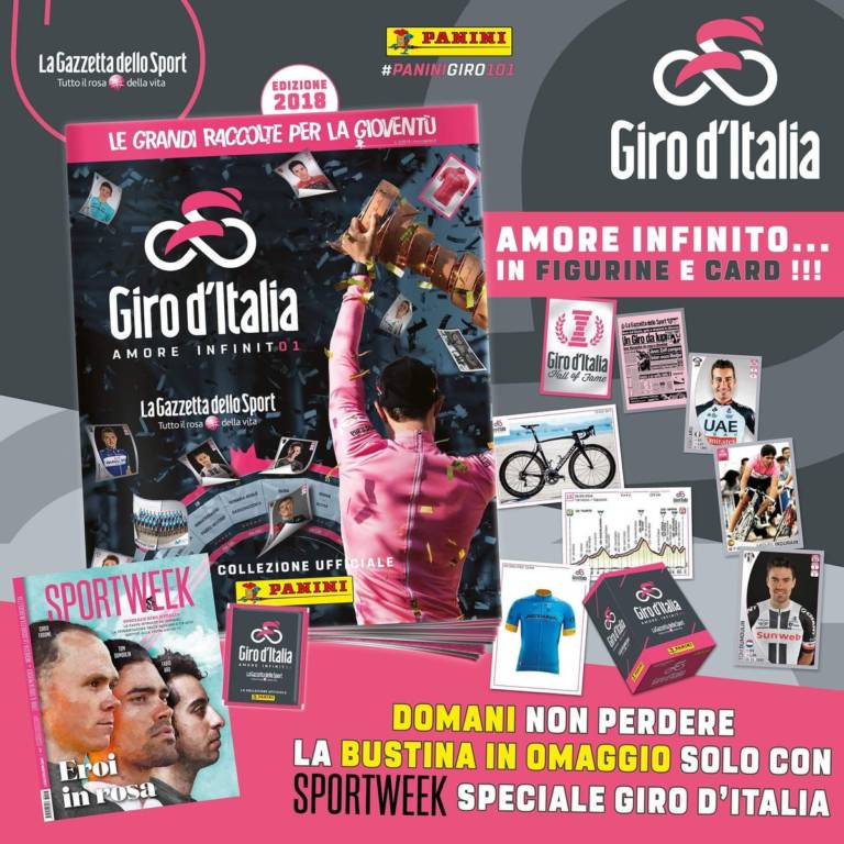 L’album Panini du Giro 2018 est en vente ! Tous à vos vignettes !