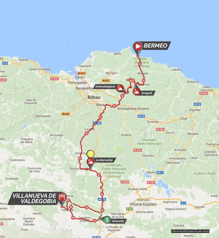 parcours étape 3 tour du pays basque 2018