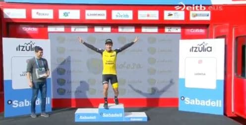 primoz roglic podium étape 4 tour du pays basque 2018