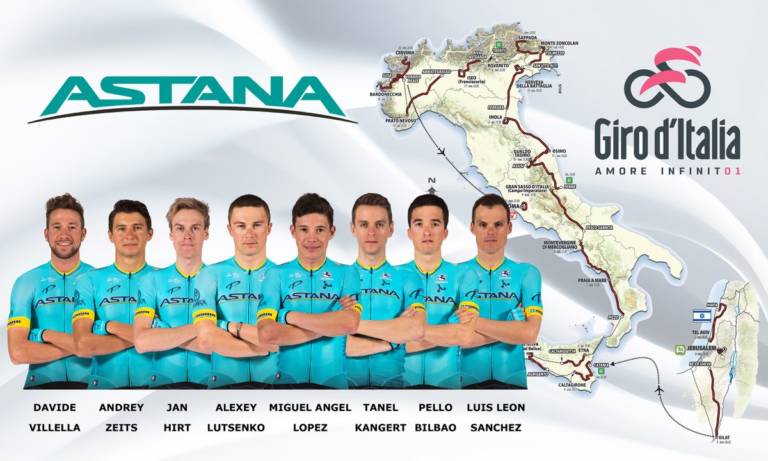 Tour d’Italie 2018 : Astana avec Miguel Angel Lopez pour le général
