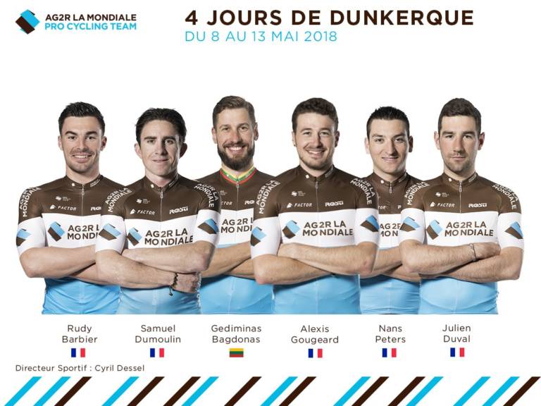 AG2R-La Mondiale avec Samuel Dumoulin et Alexis Gougeard sur les 4 Jours de Dunkerque