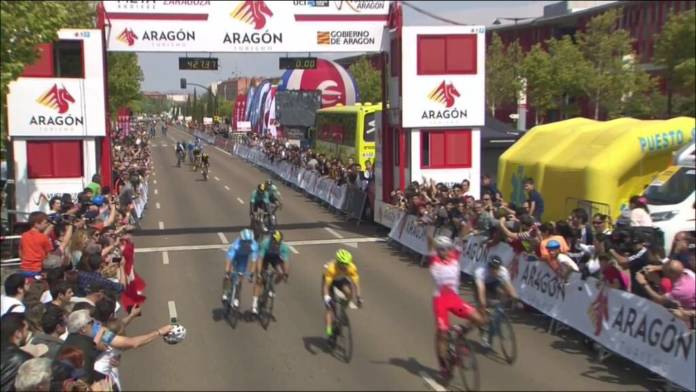 Tour d'Aragon victoire de Malucelli au sprint