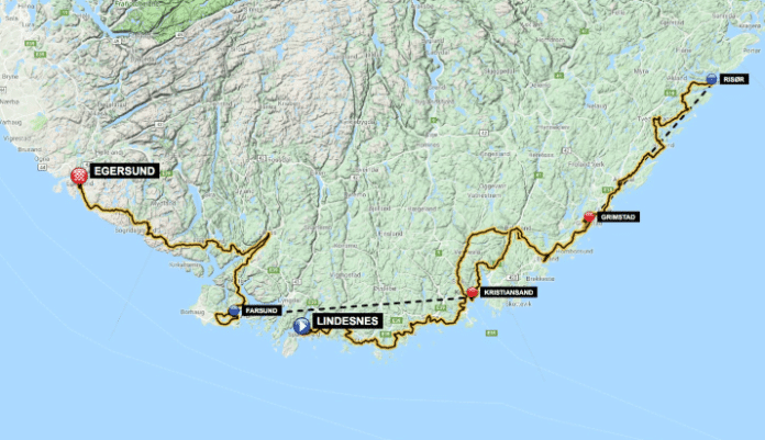 tour fjords 2018 parcours