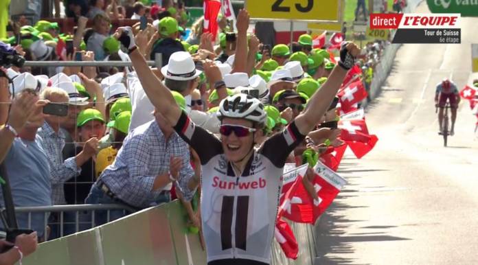 Soren Kragh Andersen vainqueur etape 6 Tour de Suisse 2018