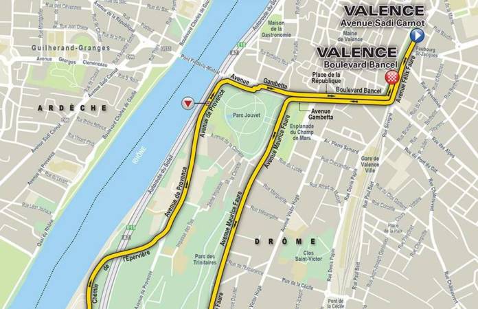 Critérium du Dauphiné parcours prologue de Valence