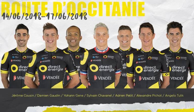 Direct Energie avec Chavanel, Petit, Gaudin sur la Route d’Occitanie