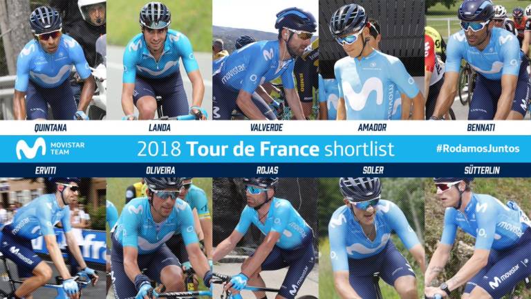 Movistar Team présélectionne dix coureurs pour le Tour de France 2018