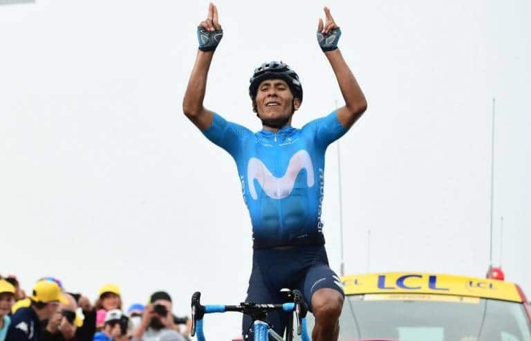 Nairo Quintana (Movistar) remporte l’étape de Saint-Lary-Soulan