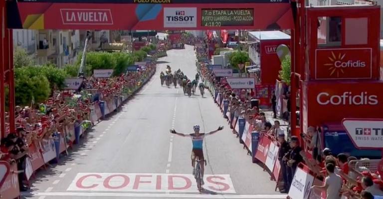 Tony Gallopin (Ag2r La Mondiale) remporte la 7e étape de la Vuelta