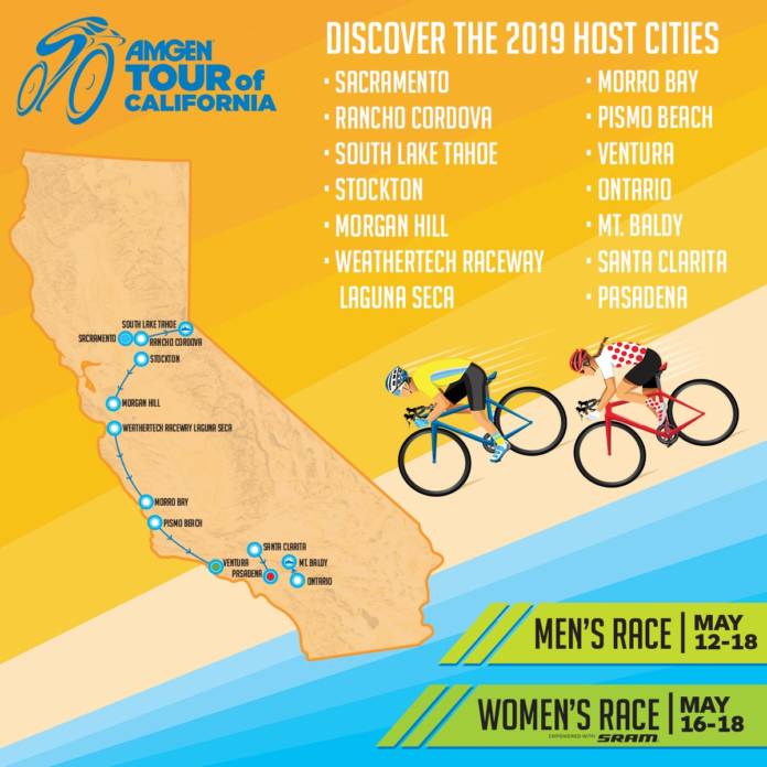 Tour de Californie 2019 le parcours
