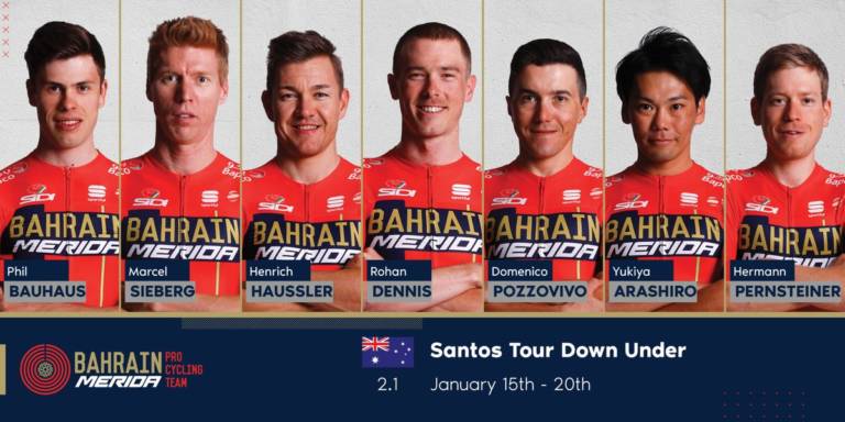 Bahrain Merida avec le duo Pozzovivo – Dennis au Tour Down Under 2019