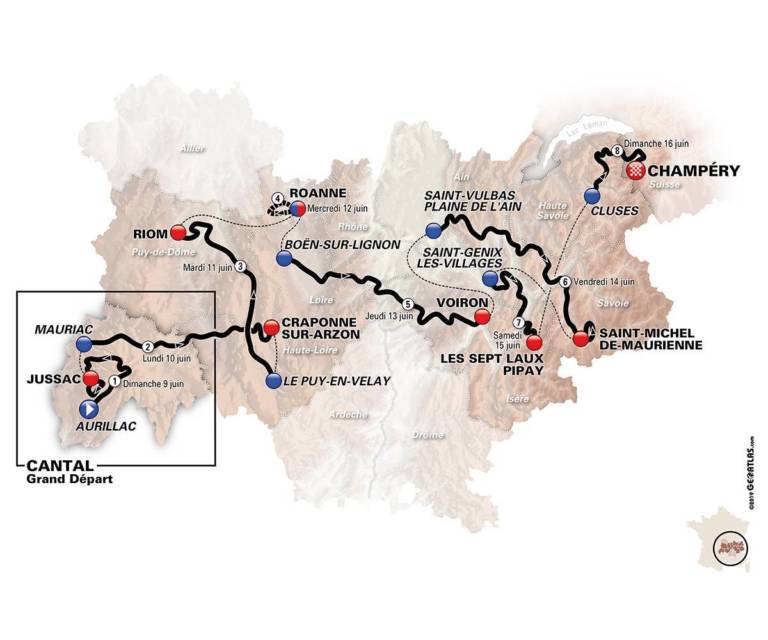 Critérium du Dauphiné 2019 : le parcours complet et les favoris