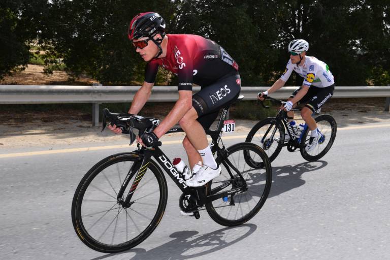 Chris Froome (Team Ineos) de retour dans le peloton à l’UAE Tour