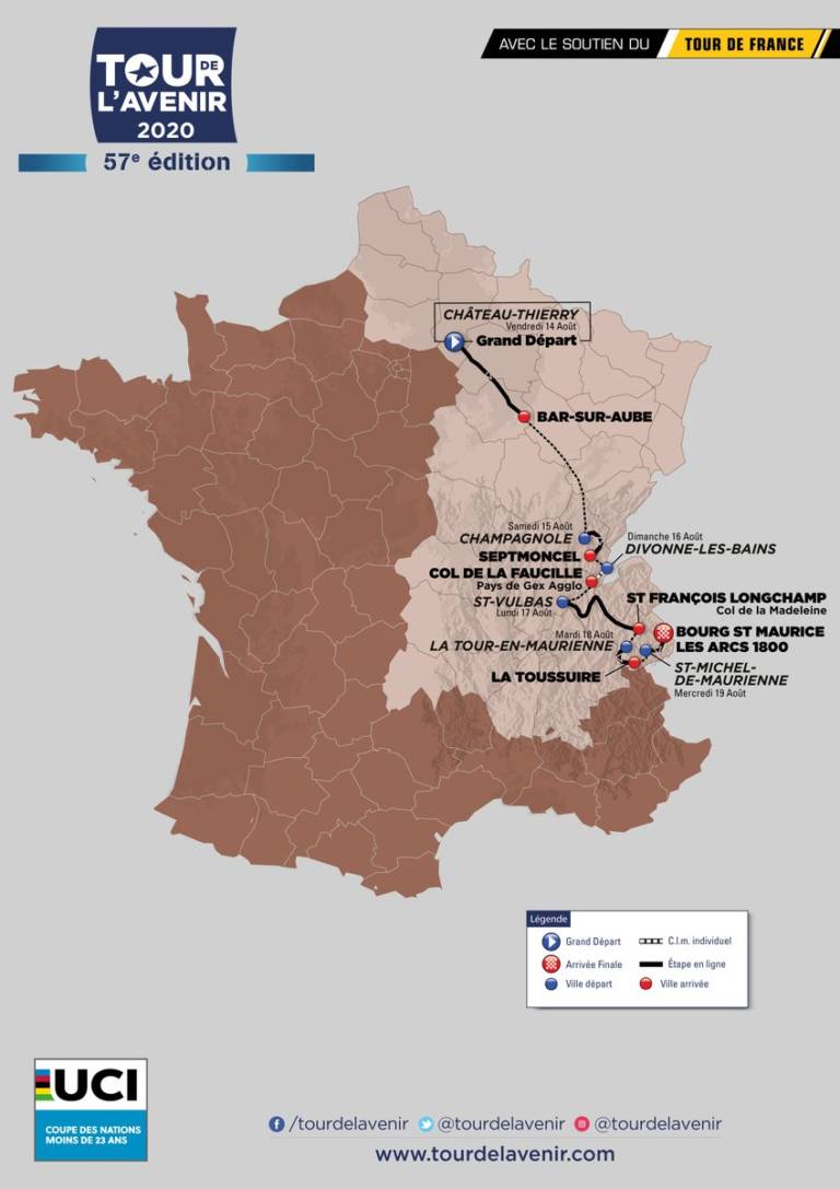 Le Tour de l’Avenir 2020 réduit, mais la part belle laissée à la montagne