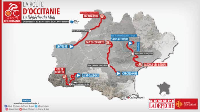 Parcours et profils de la Route d'Occitanie 2020.