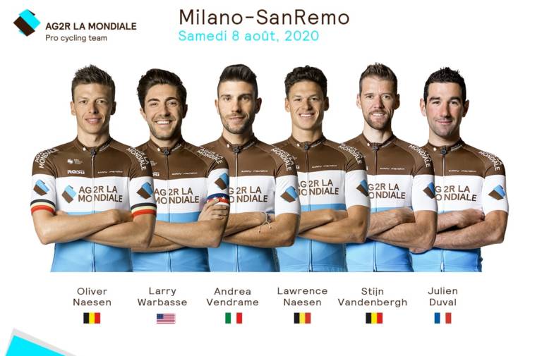 AG2R La Mondiale avec Oliver Naesen sur Milan-San Remo