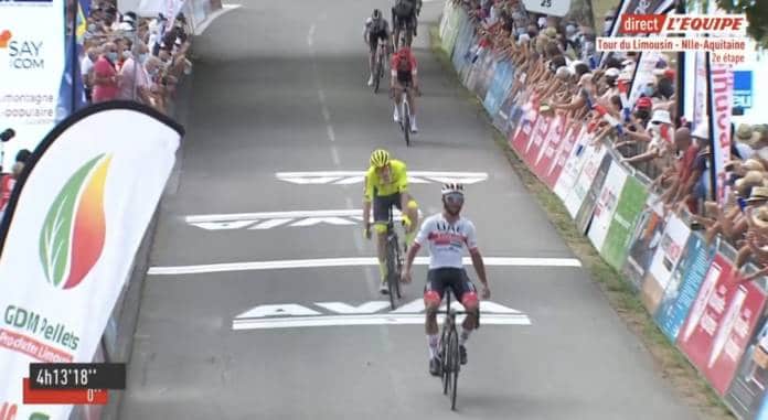 Fernando Gaviria a remporté la 2e étape du Tour du Limousin presque en solitaire