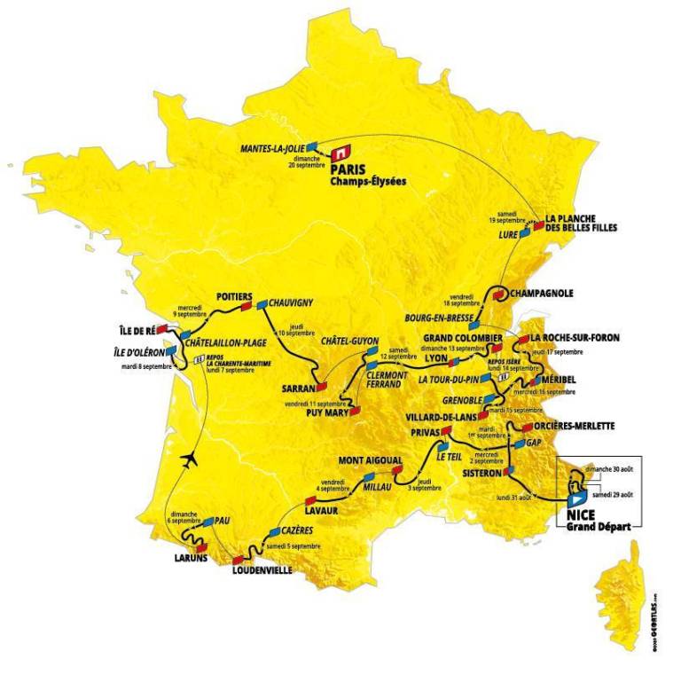 Le parcours, les profils et les favoris du Tour de France 2020