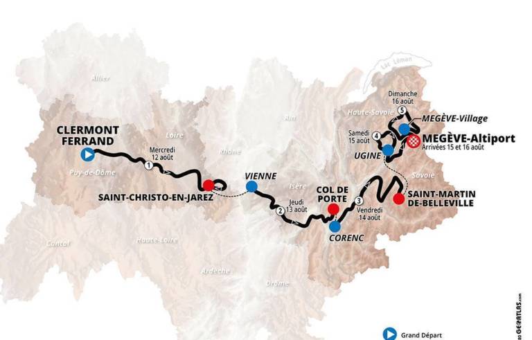 Le parcours complet et les favoris du Critérium du Dauphiné 2020