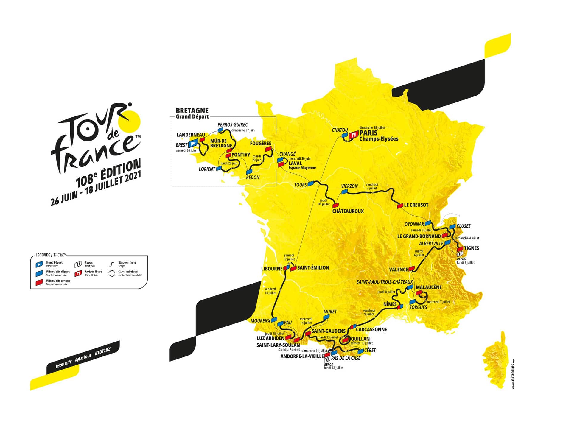 Tour de France 2021 : Un parcours plus classique avec deux chronos