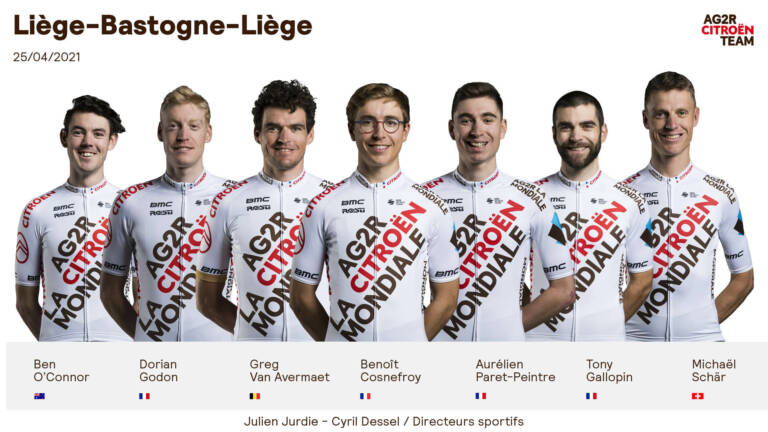 AG2R Citroën dévoile son équipe pour Liège-Bastogne-Liège 2021