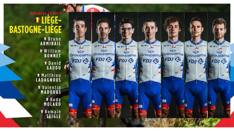 La Groupama-FDJ autour de David Gaudu et Valentin Madouas sur Liège-Bastogne-Liège 2021