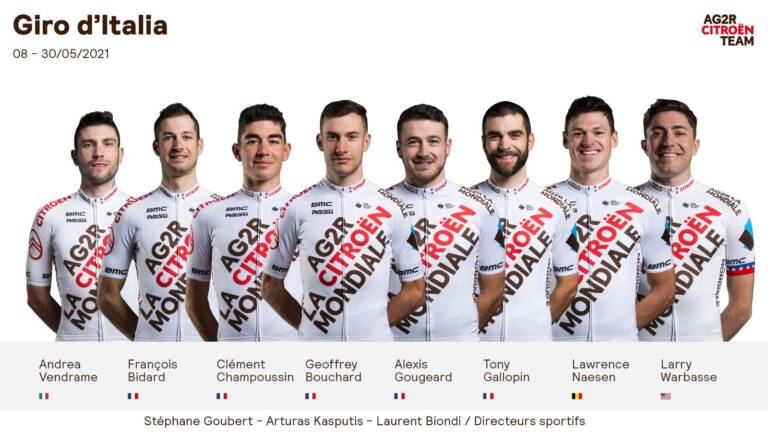 La sélection AG2R Citroën pour le Giro 2021