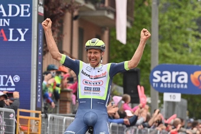 Au Giro, le baroudeur Taco van der Hoorn s'est illustré