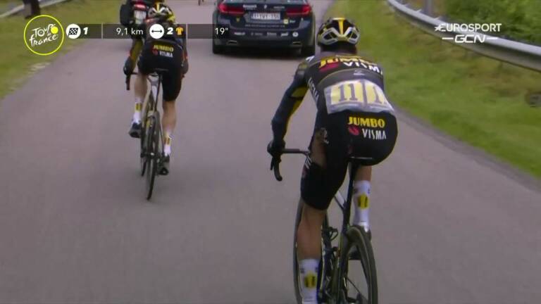 Primoz Roglic chute et perd gros sur la 3ème étape du Tour de France 2021