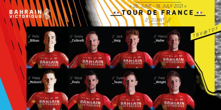 Bahrain Victorious mise sur un fort collectif au Tour de France 2021